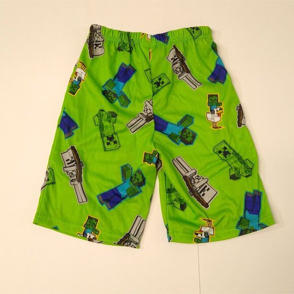 Minecraft Boys Print Pajama Bottoms Size 6/7 Flame-Resistant Elastic Waist NWT - Picture 2 of 4